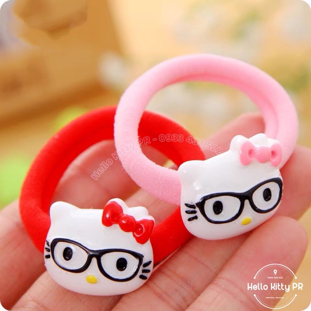 Thun cột tóc Hello Kitty