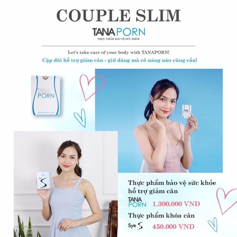 Combo detox giảm cân hủy mỡ thừa và detox giữ cân giữ dáng Tanaporn 2 tuần giảm Mạnh