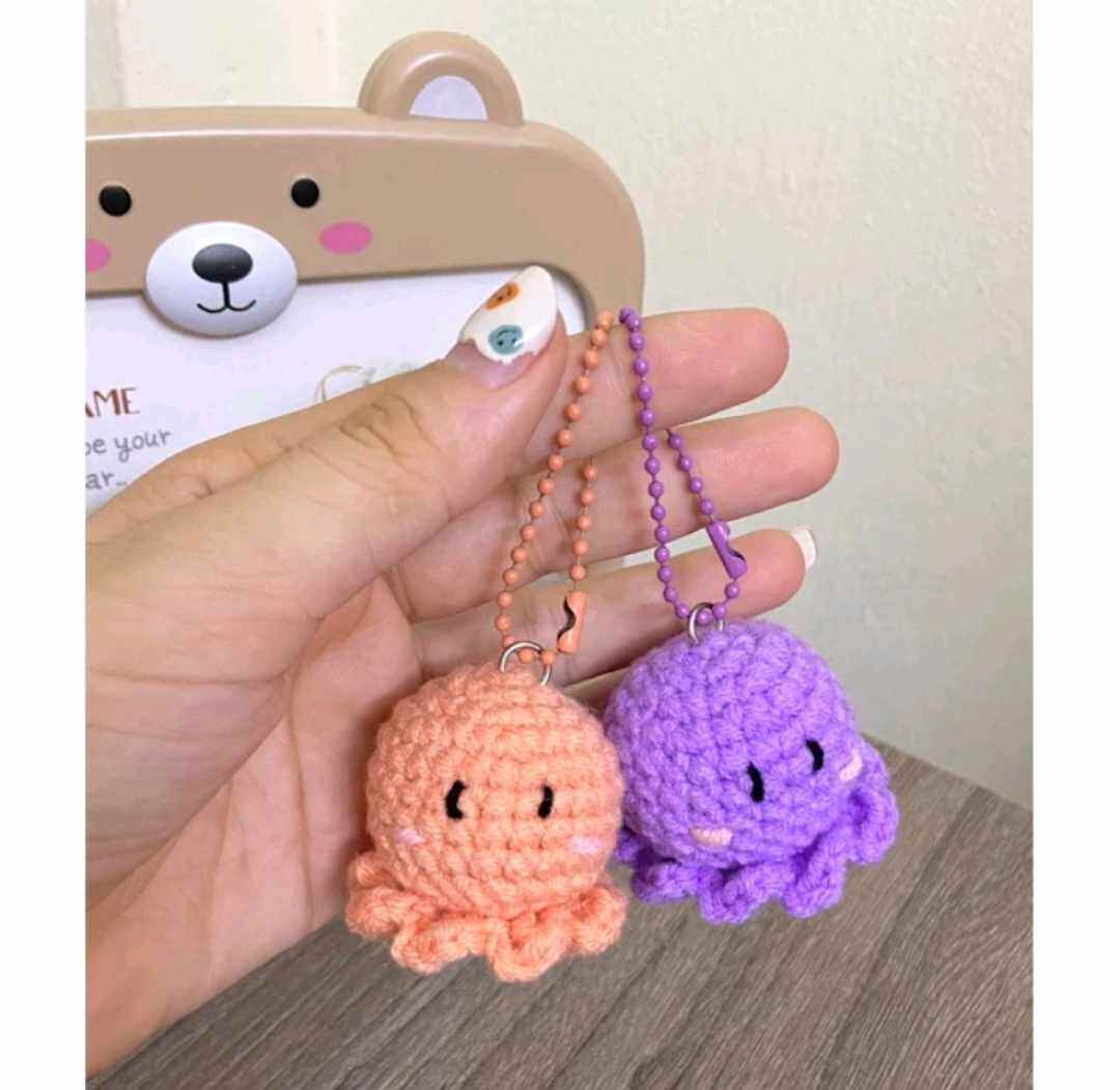 MÓC KHOÁ BẠCH TUỘC LEN MÓC