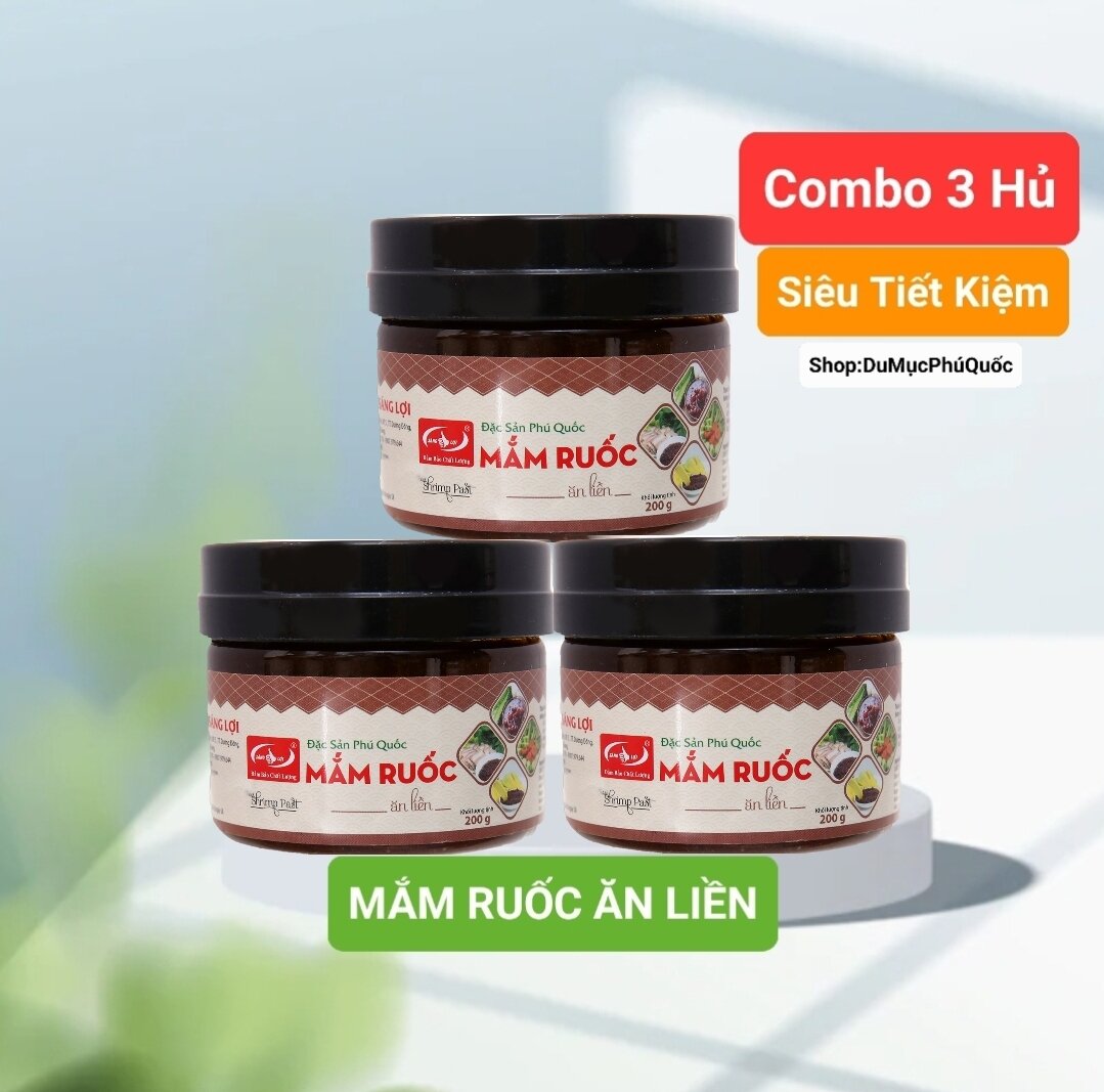 Mắm Ruốc Phú Quốc 3 hủ ăn liền loại 200g