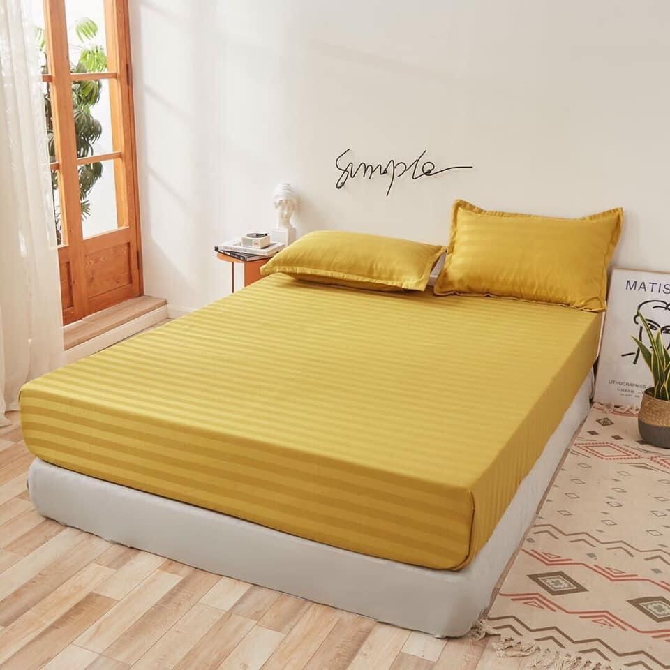 Bộ ga gối cotton 3f nhập khẩu