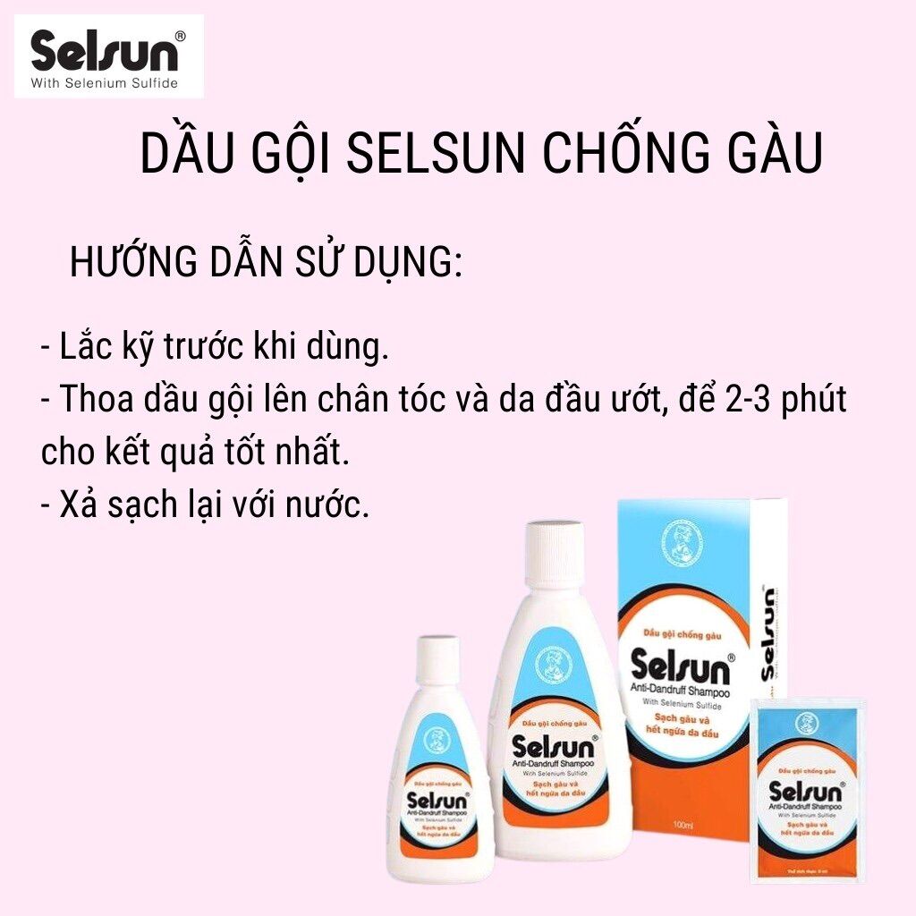 Combo 10 gói Dầu  Gội Chống Gàu Selsun 1% 5Ml