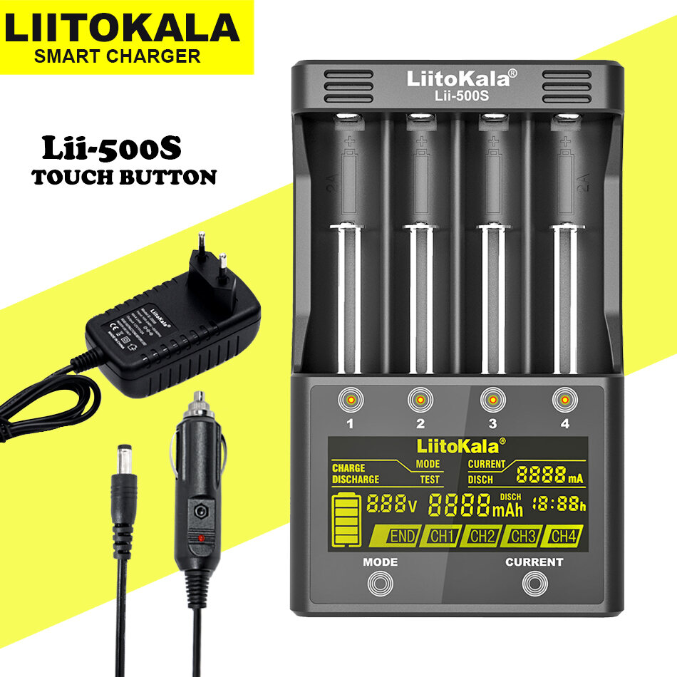 LiitoKala Lii-600 Lii-S8 Lii-500 Lii-PD4 Lii-500S 3.7V 18650 18350 18500 21700 14500 26650 1.2V AA N