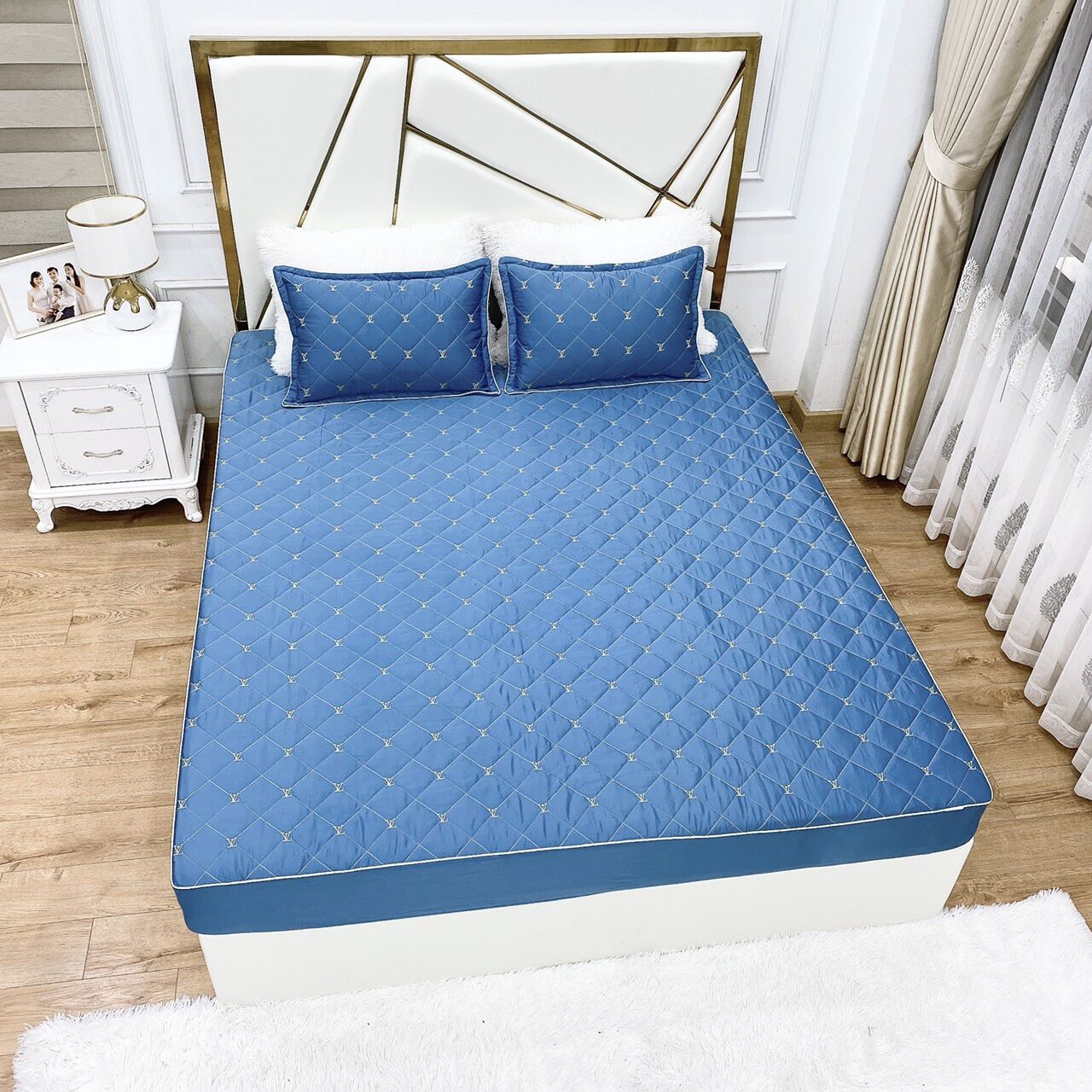 Ga phi lụa chun trần tặng kèm 2 vỏ gối đầu
