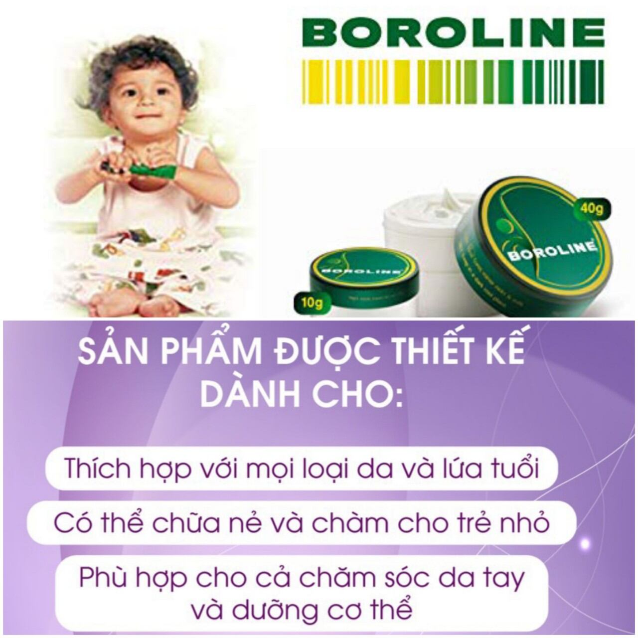 (Hsd: 09/2026) Kem bôi đa năng _ Boroline ẤN Độ