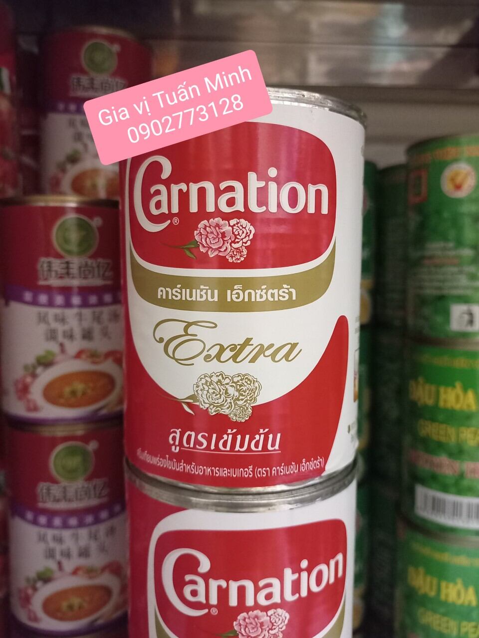 Sữa carnation - sữa tam hoa - sữa hoa hồng thái lan loại 385gr/ lon -
