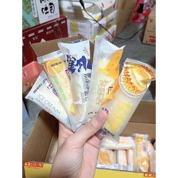 THÙNG 500G BÁNH MIX SỮA CHUA ĐÀI LOAN(NGẪU NHIÊN)