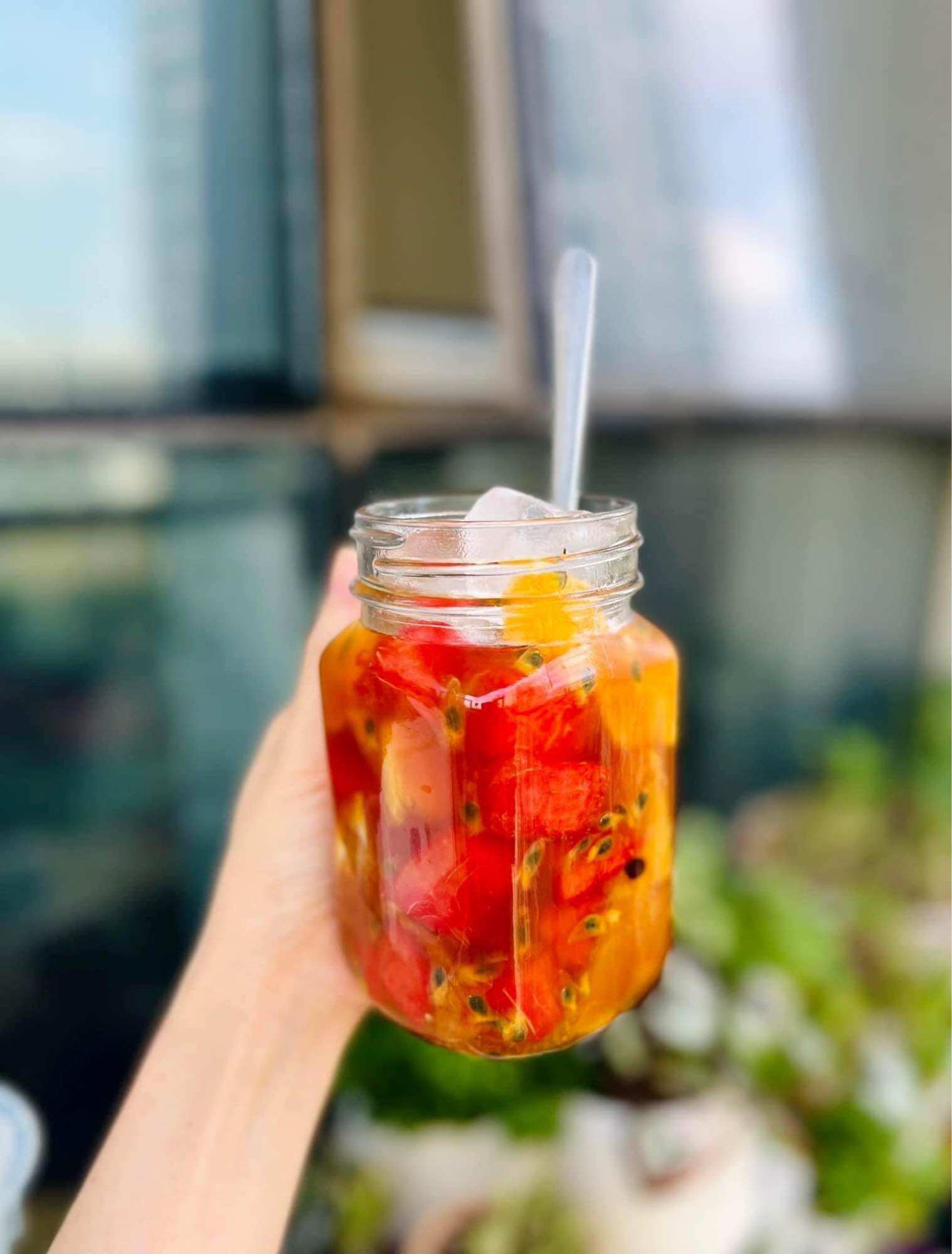 Ly Thuỷ Tinh Quai Trà Sữa Nắp Lỗ