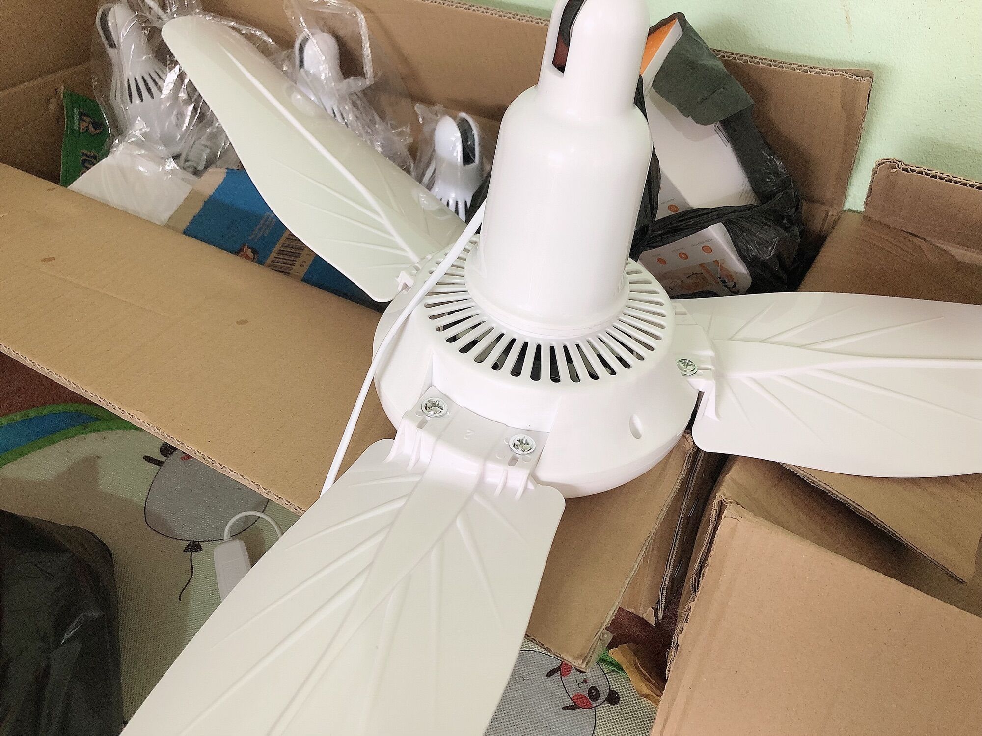 Quạt trần mini 3 êm cánh sải 1050mm bảo hành 12 tháng chạy cực êm