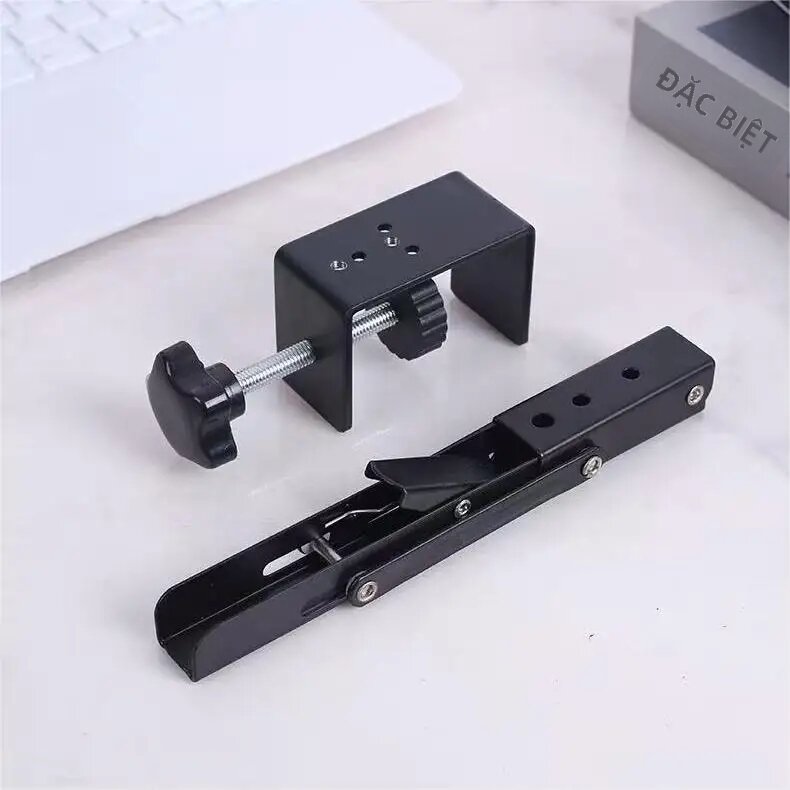 Khay Mở Rộng Bàn Làm Việc Có Thể Gập Lại Với Kẹp Cố Định 90 Độ ° Hỗ Trợ Khuỷu Tay Tựa Cổ Tay Cho Văn Phòng Gia Đình Bền Bỉ Dễ Lắp Đặt Khung Kim Loại