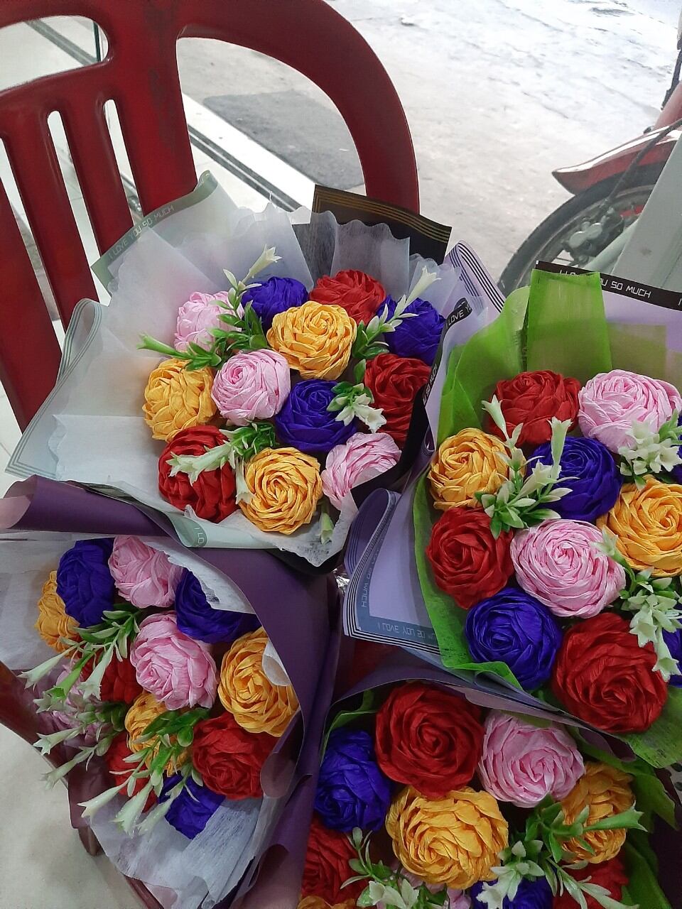bó hoa giấy nhún 12b