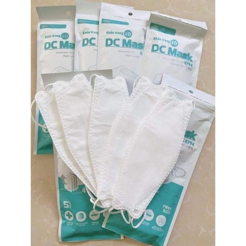 300 chiếc khẩu trang 4d mask kf94 Dũng Công, 4 lớp kháng khuẩn tiêu chuẩn Hàn Quốc, khẩu trag land mask y tế 4 lớp chống dịch người lớn - trẻ em