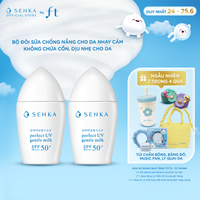 Bộ 02 Kem chống nắng Không Cồn cho da nhạy cảm dạng sữa Senka Perfect UV Gentle Milk 40ml