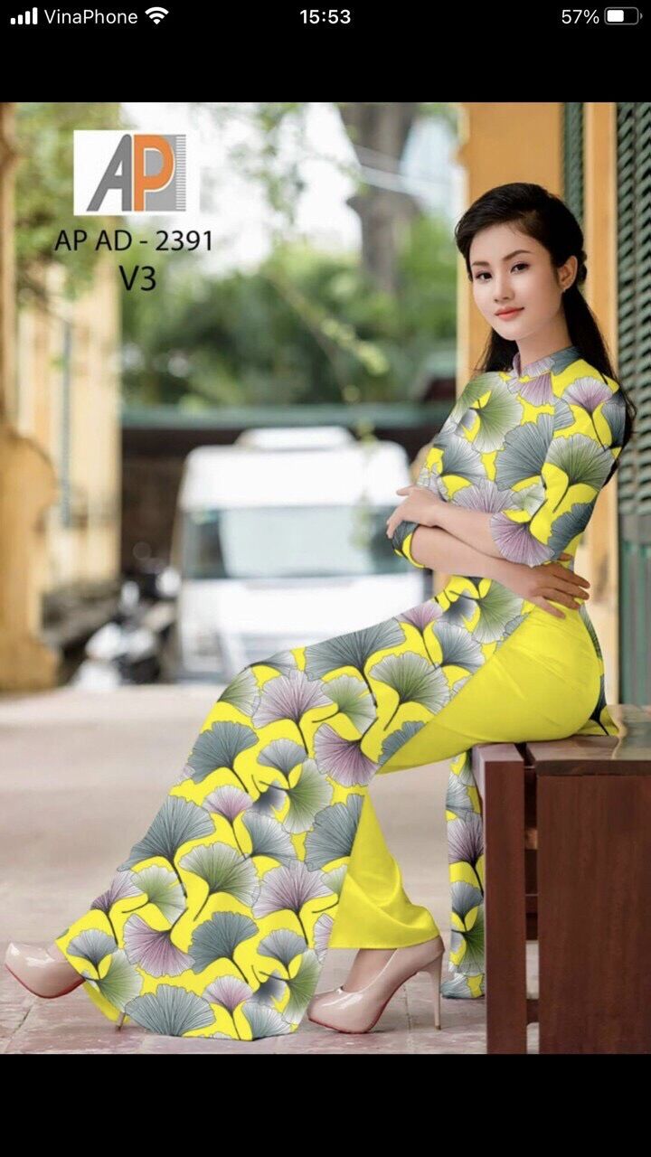 Vải áo dài chiếc lá