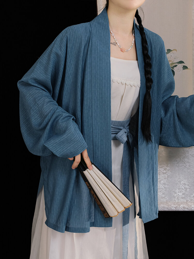 Áo Khoác Cardigan Tay Dài Cổ Chữ V Thường Ngày Phong Cách Mới Trung Hoa Cổ Truyền Tay Dài Thường Ngày Mùa Hè 2025