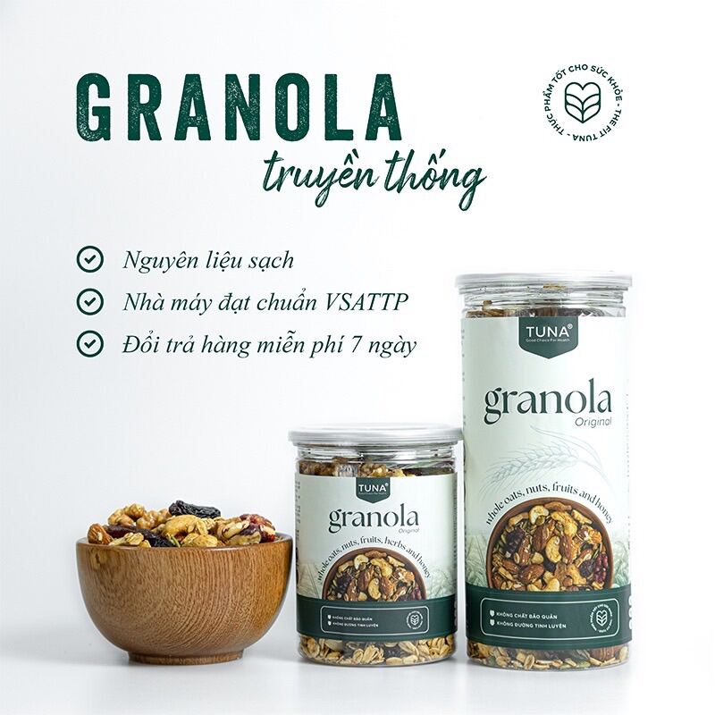 Granola - ngũ cốc ăn kiêng không đường- vị truyền thống 500g - ảnh sản phẩm 2