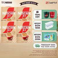 [ƯU ĐÃI THÁNG 11]  [ƯU ĐÃI HCM]-Combo 4 Hộp Cà phê hòa tan NESCAFÉ 3IN1 VỊ KEM SỮA 20 gói