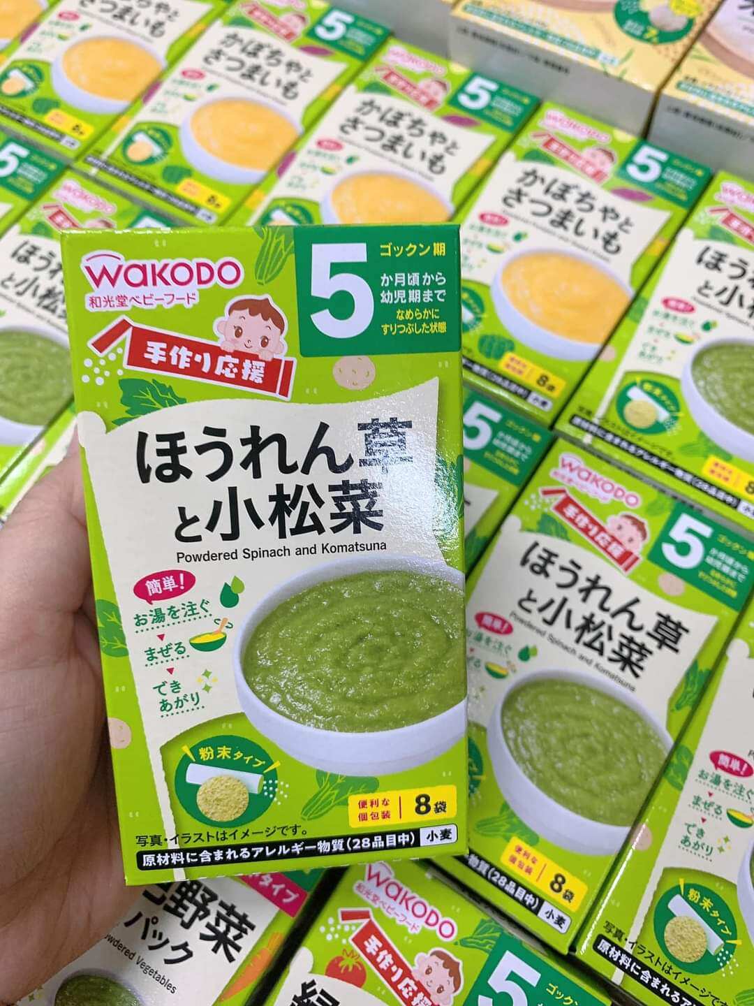 Bột ăn dặm Wakodo cho bé từ 5 tháng date mới