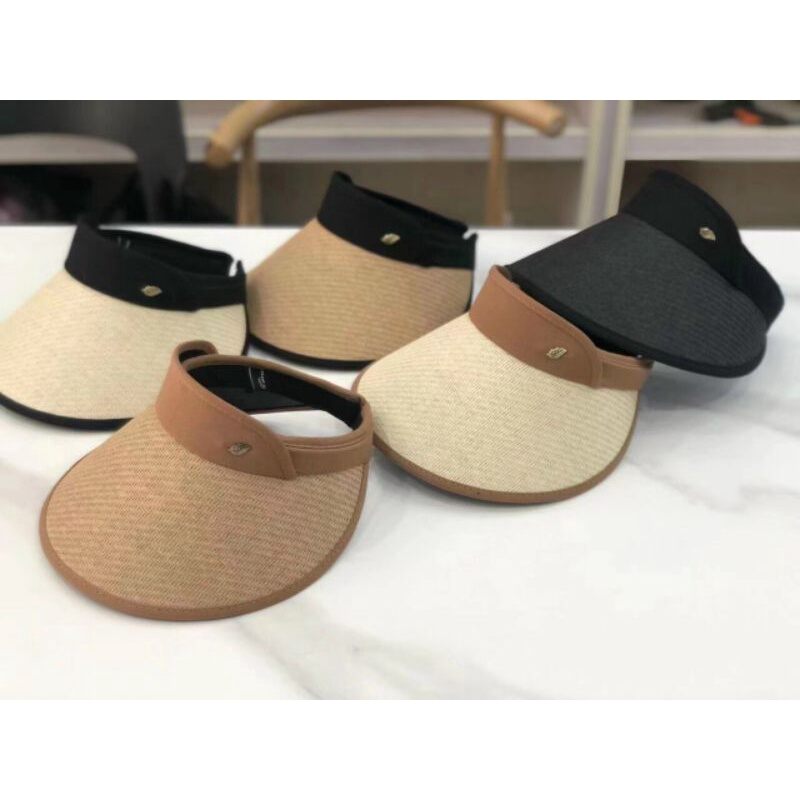 Nón cói đi biển nửa đầu,Nón cói chống nắng phong cách Hàn Quốc