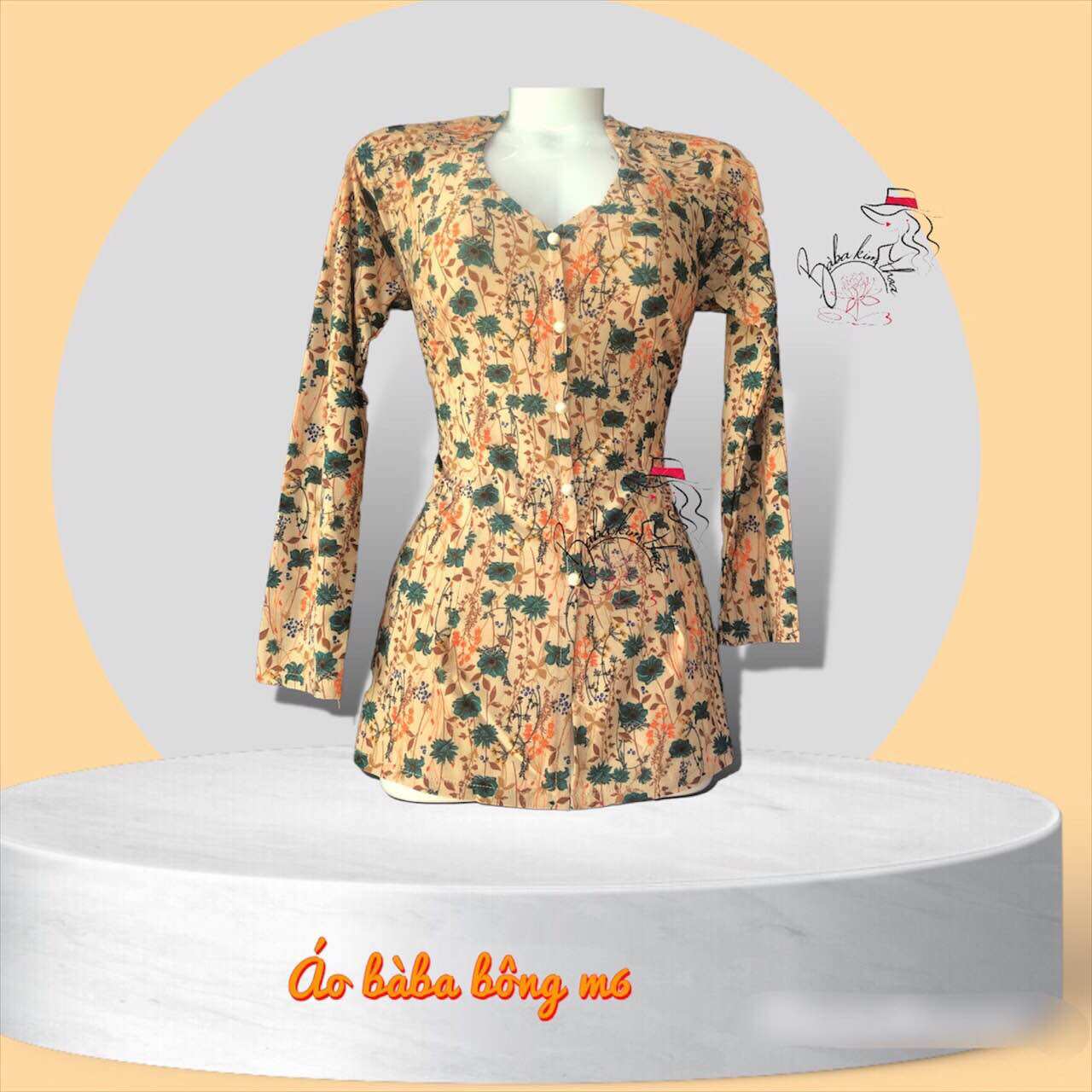 Áo bà ba bông may sẵn (từ 40-70kg )(áo ko kèm quần)