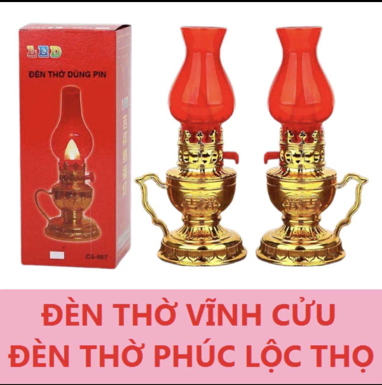 Đèn Thờ Bóng Led Dùng Pin 3A 1 Cây.
