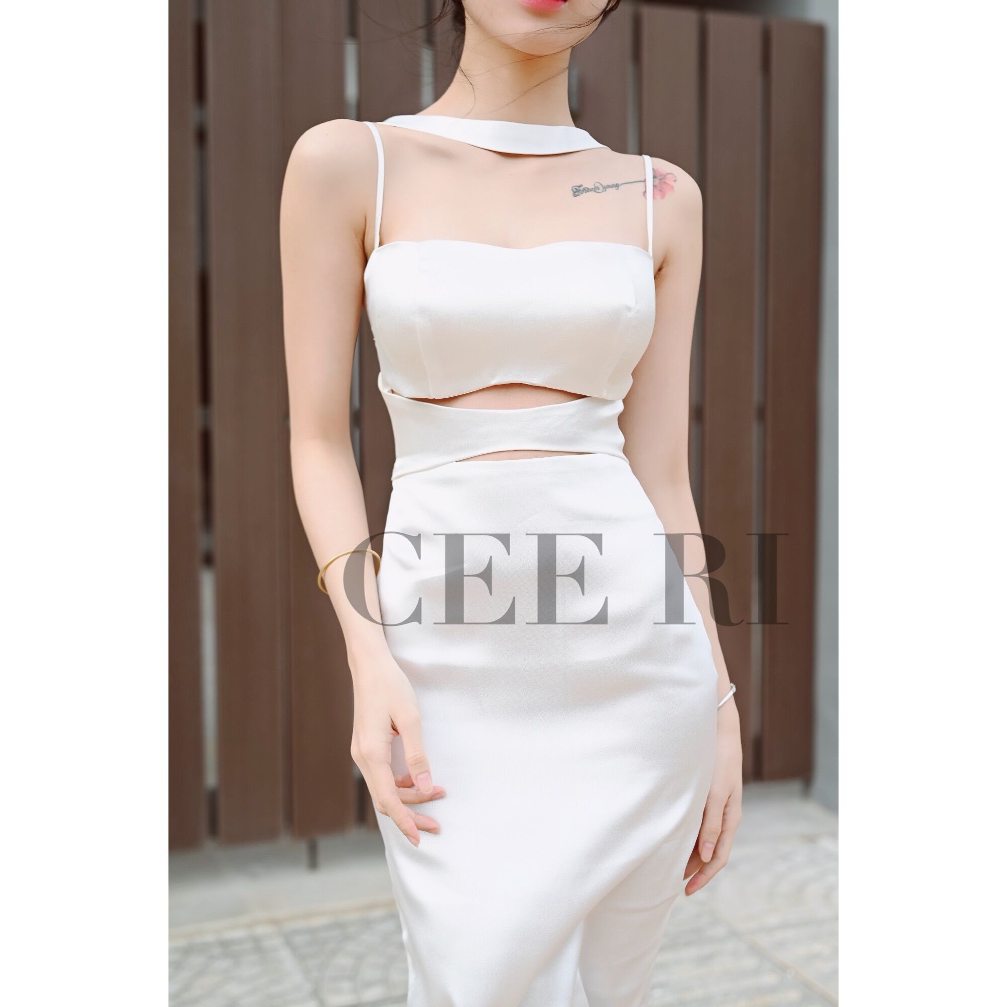 Đầm lụa choàng cổ đi tiệc, đi chơi đều ok ( Ảnh thật - Chính chủ CEE RI )