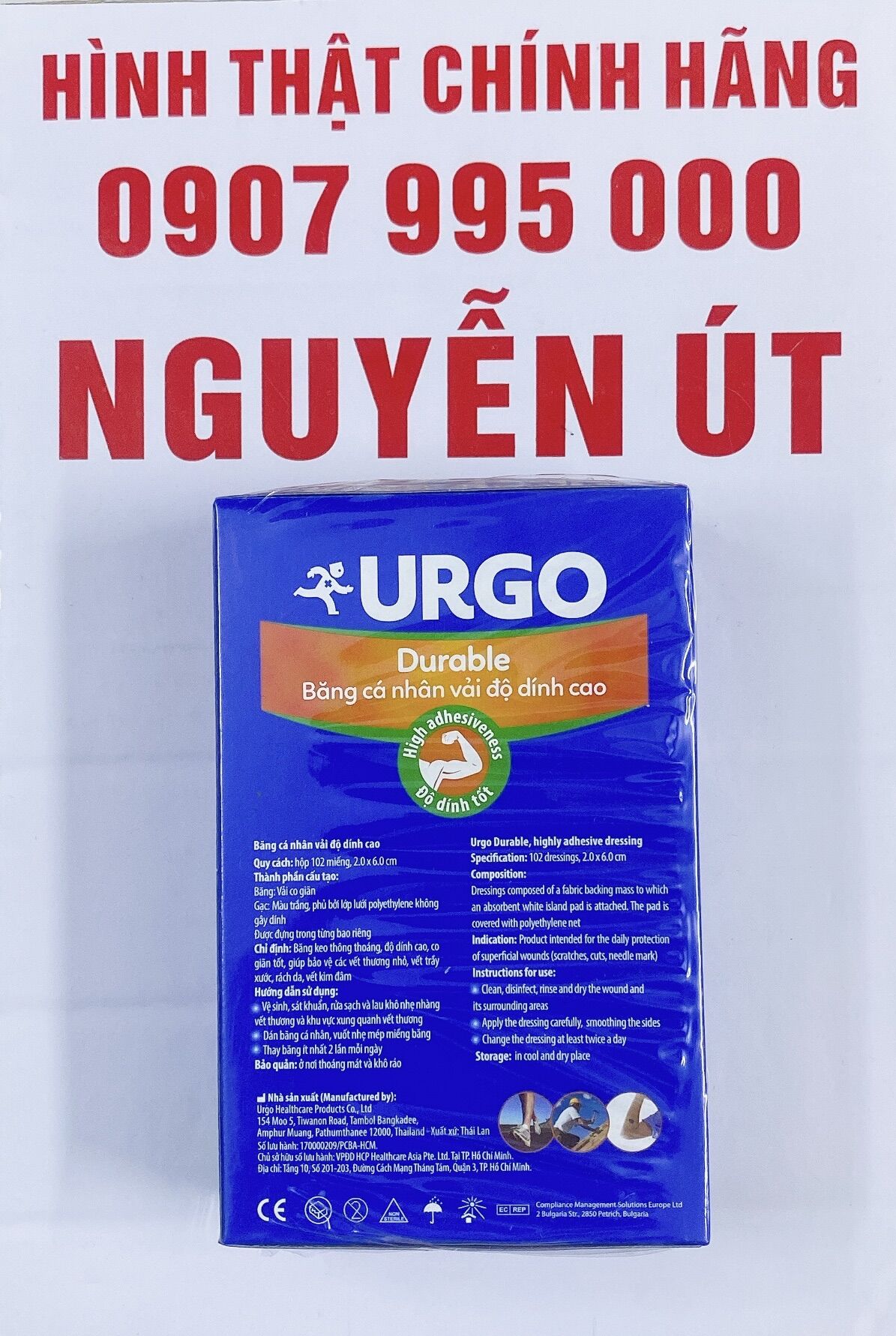 Băng keo cá nhân urgo hộp 102 miếng