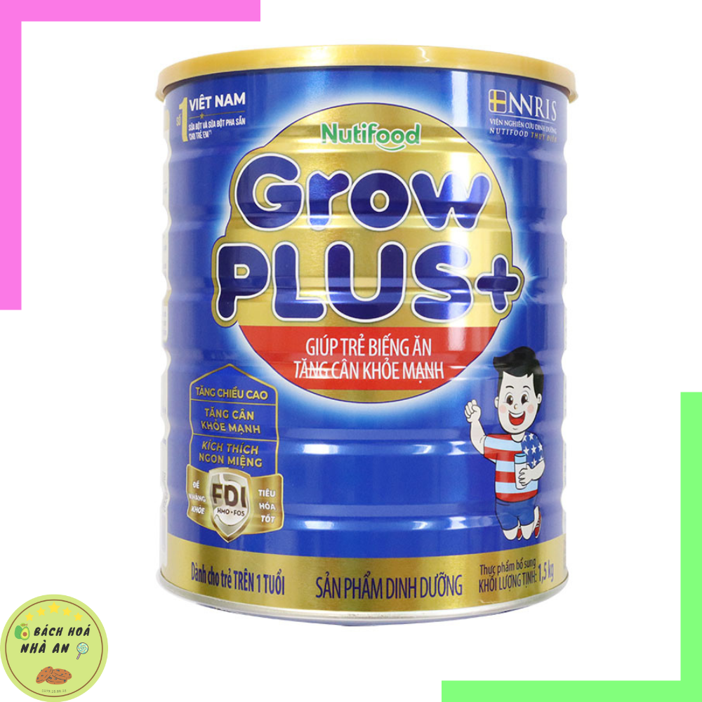 TẶNG KÈM BALO  Sữa GROWPLUS Xanh 1.5kg Nutifood