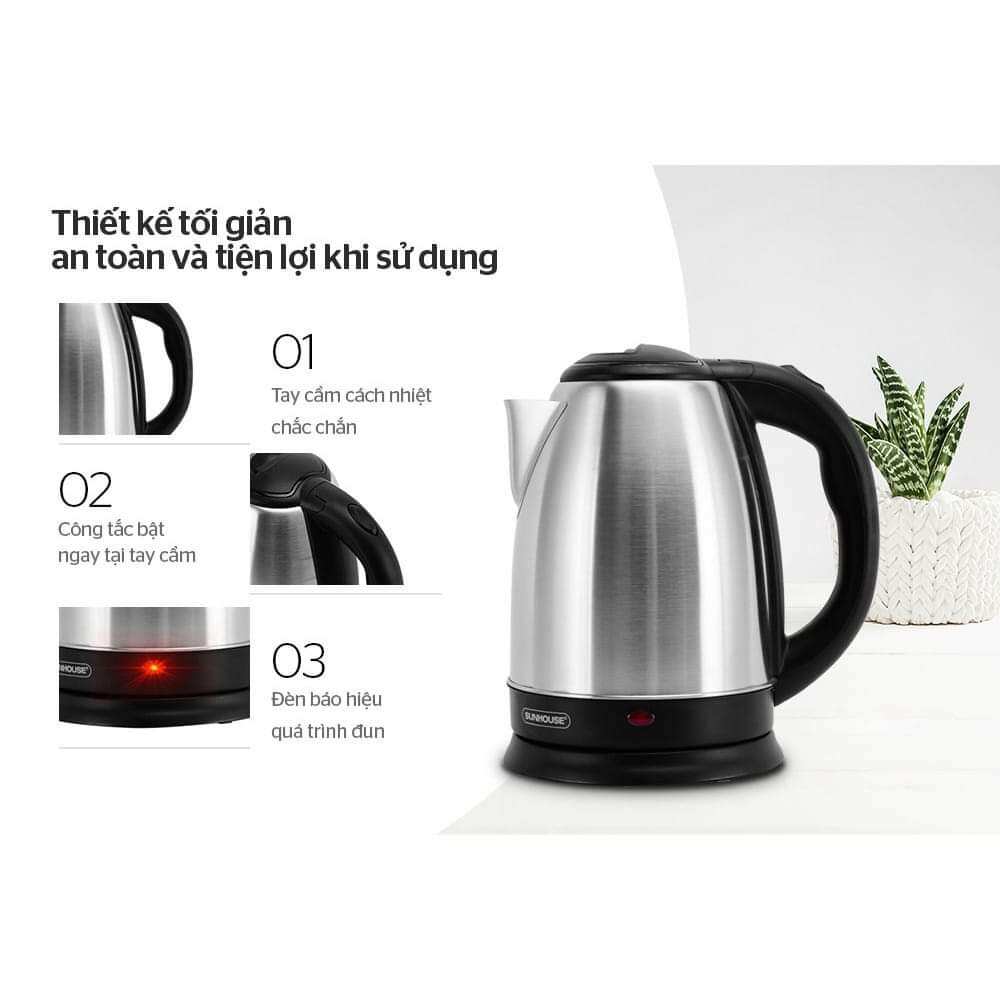 Ấm siêu tốc Sunhouse Happy Time 1lit8