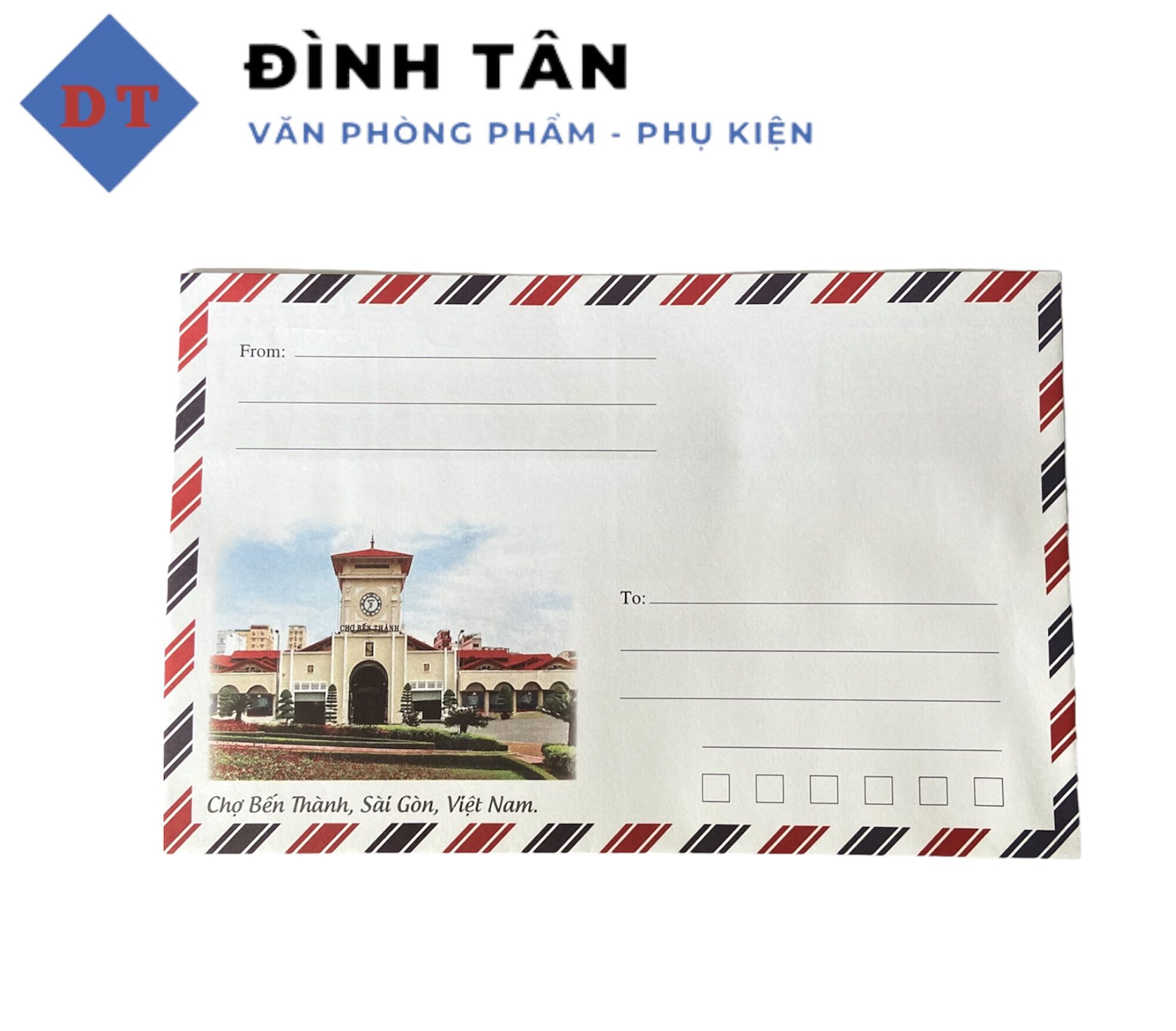 Bao Thư Sọc Có Keo Dán Sẵn ( Set 10 Cái) - Phong Bì Thư