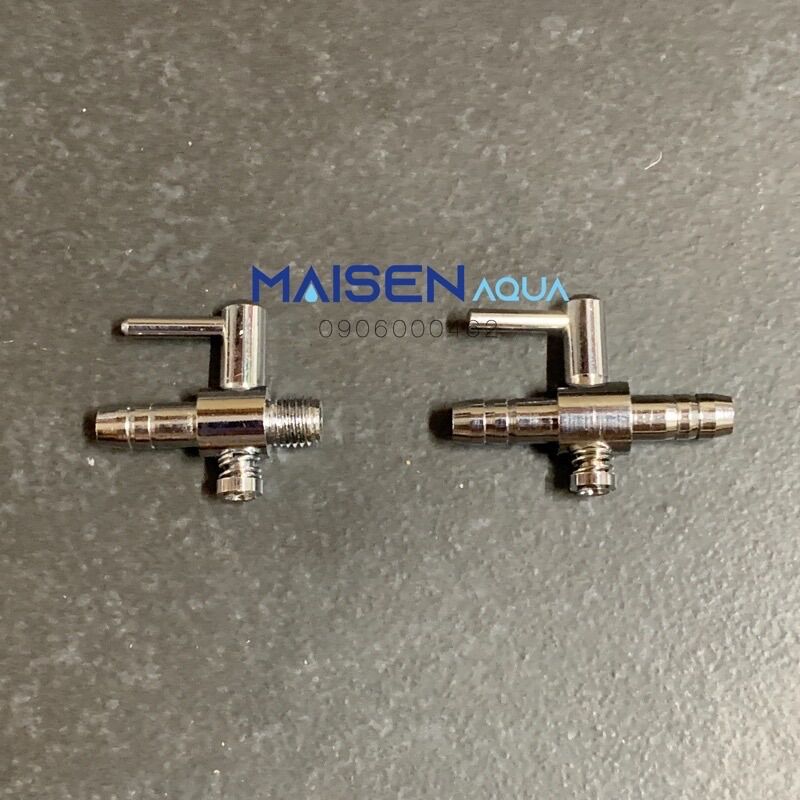 Van chia oxy, van chia khí điều chỉnh inox ren vặn hồ cá tép