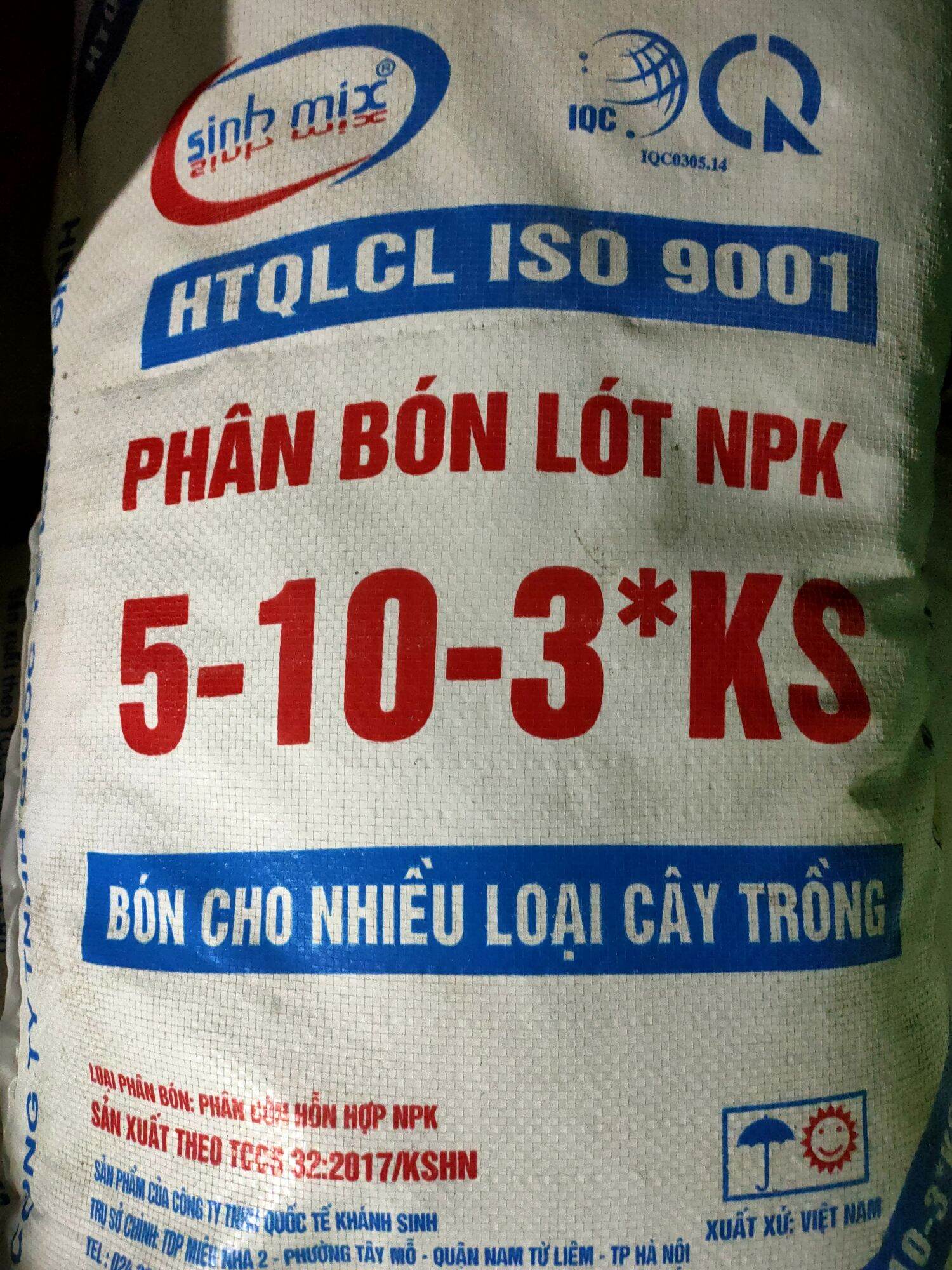 Phân bón NPK 5-10-3 thích hợp bón lót cho cây trồng