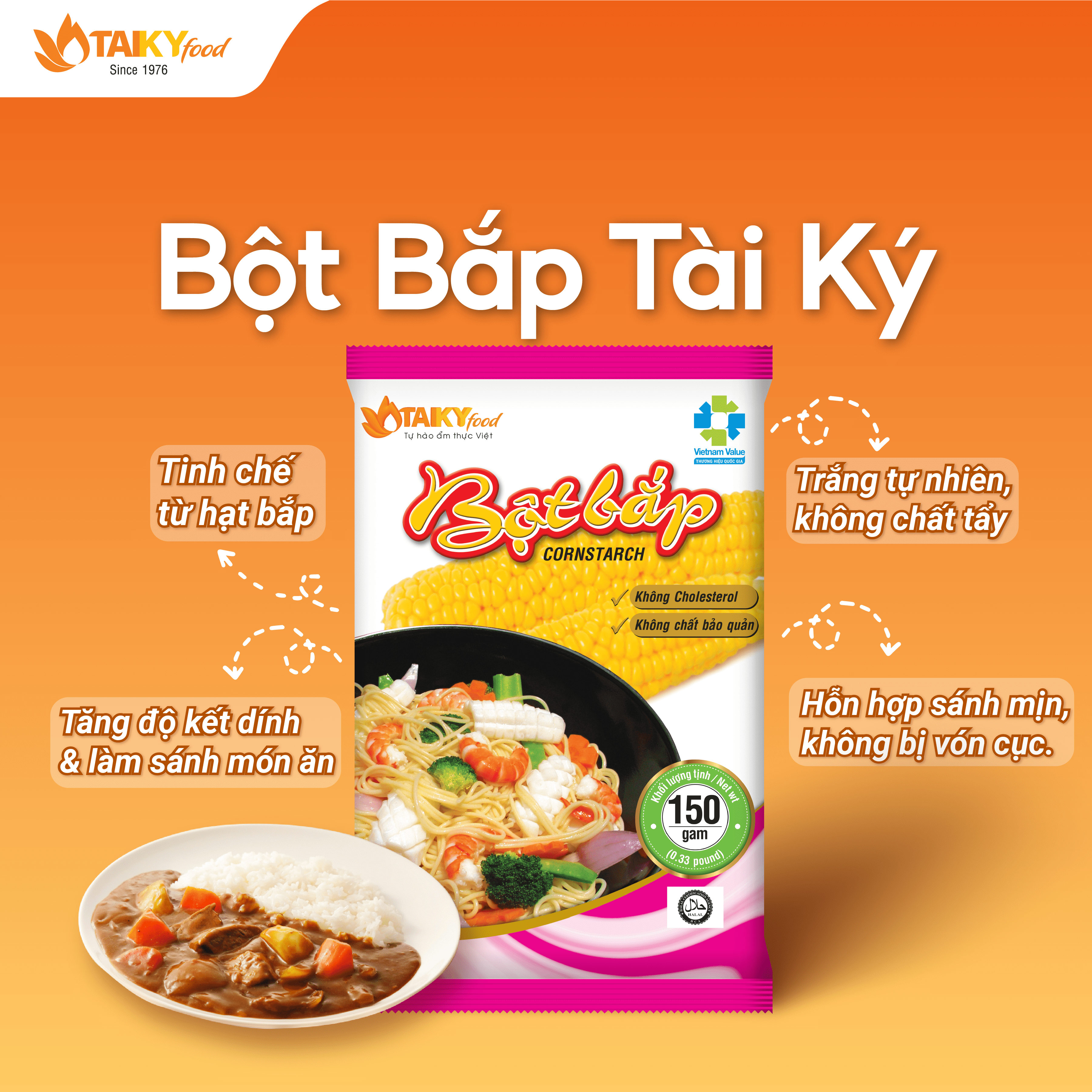 Bột bắp Tài Ký gói 150g
