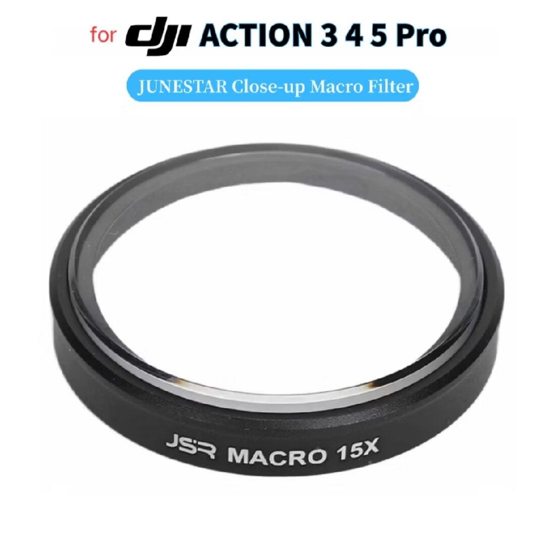 JUNESTAR 15X Kính lúp Cận cảnh Bộ lọc Macro Lớp phủ HD Bộ lọc ống kính quang học cho DJI OSMO