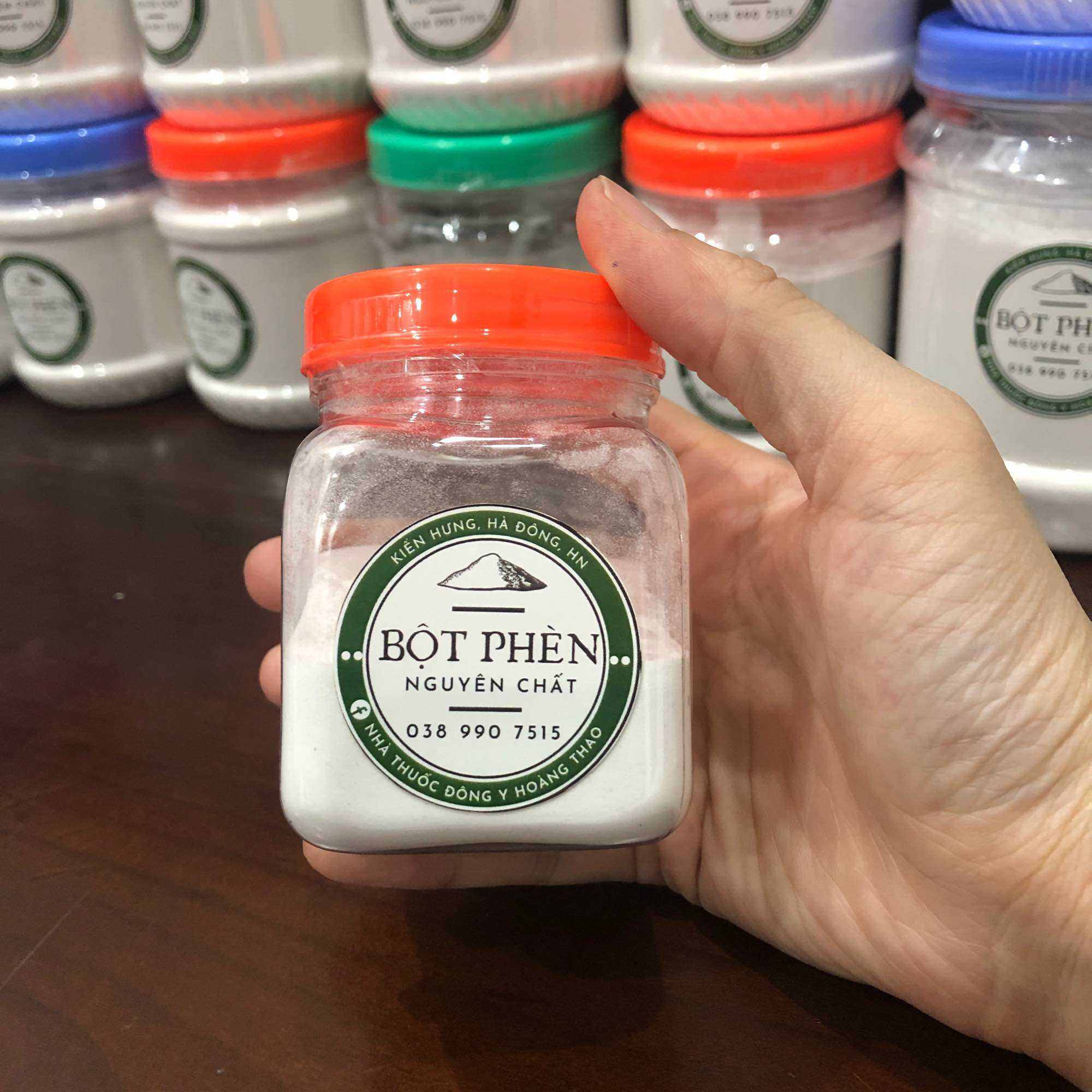 Lọ 100g bột phèn chua chưng cất, phèn phi nguyên chất khử mùi, ngăn tiết mồ hôi hiệu quả