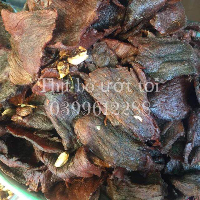 Thịt Bò Khô Ướt Tỏi - Bò Miếng Gói 100g