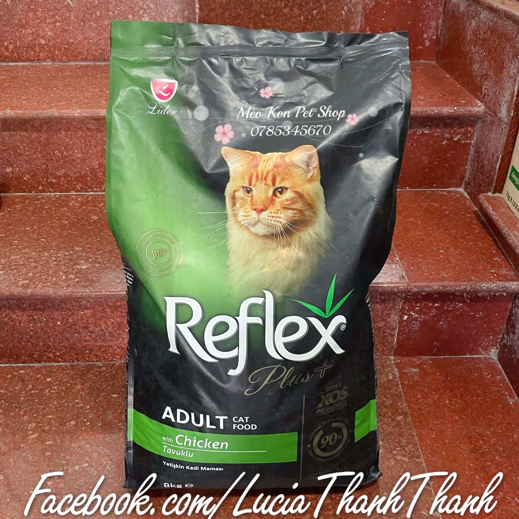 Thức ăn cho mèo Thổ Nhĩ Kỳ Reflex Plus Kitten/Adult Chicken bịch 8 kg