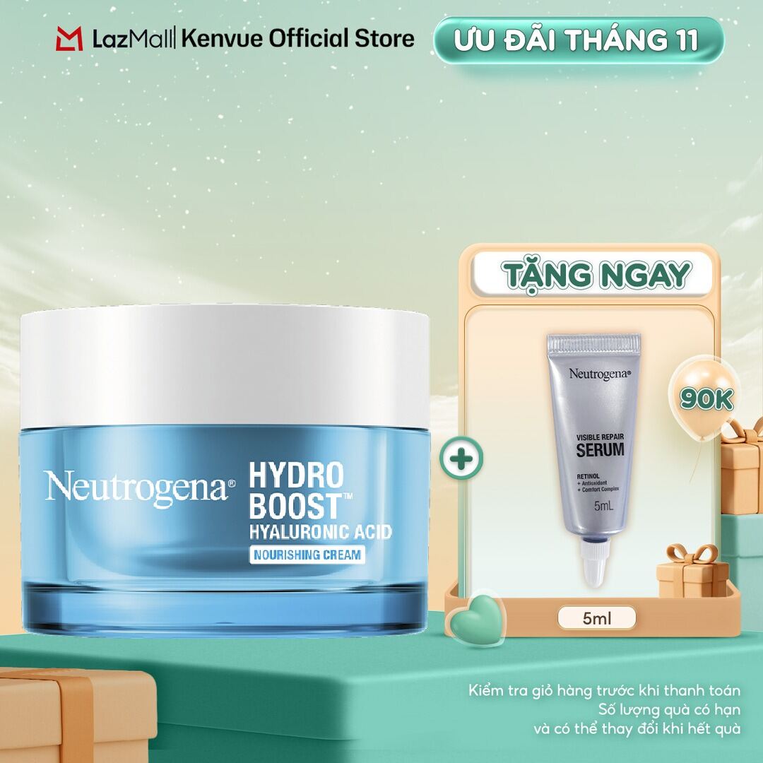 Kem dưỡng ẩm cho da khô Neutrogena® Hydro Boost Hyaluronic Acid Nourishing Cream (50g)