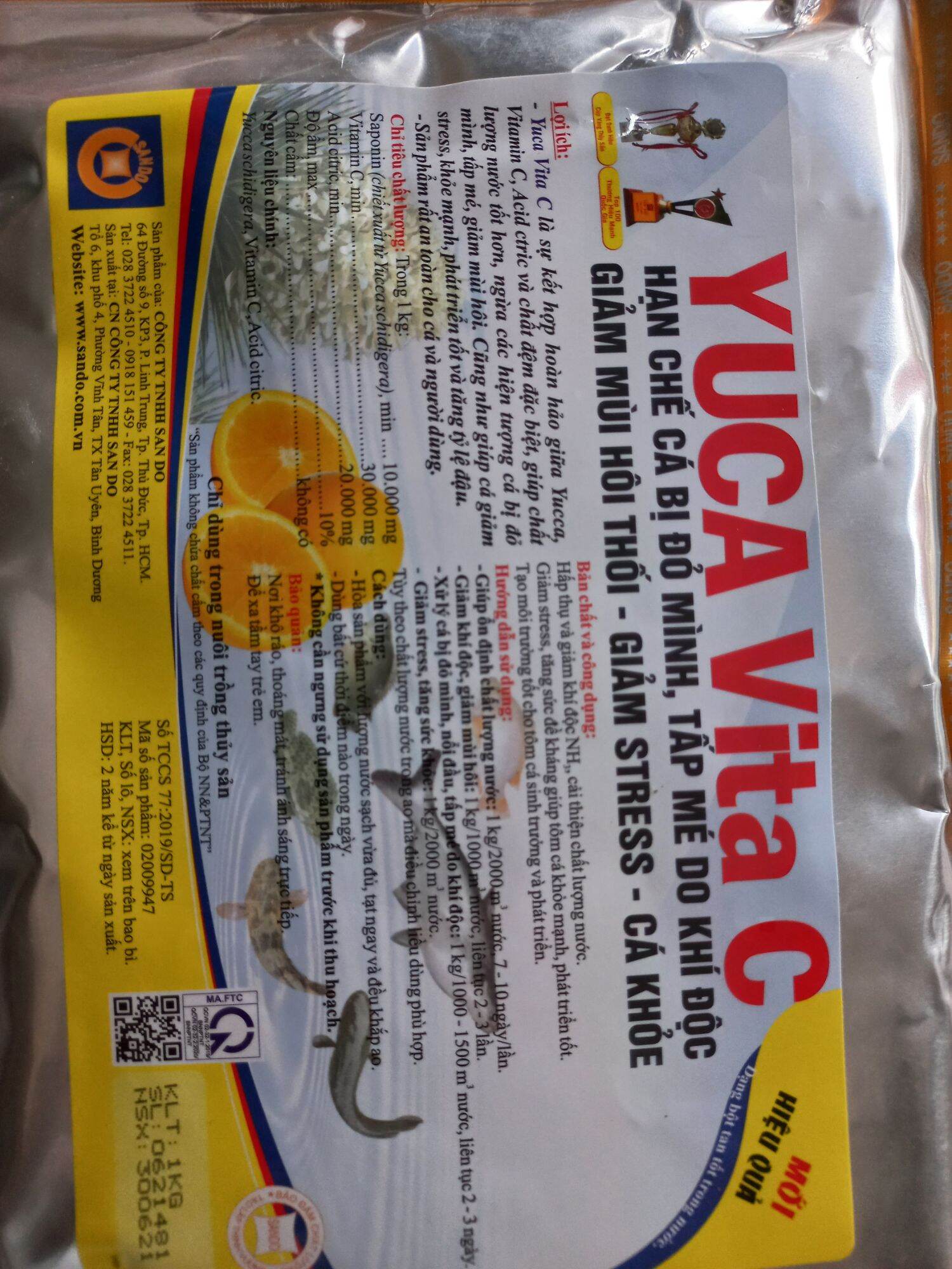 Sando YUCA vitamin c sando chống sốc cá tôm