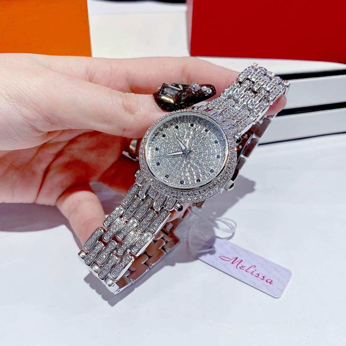 [HCM]Đồng hồ nữ Melissa dây full đá mặt 36mm