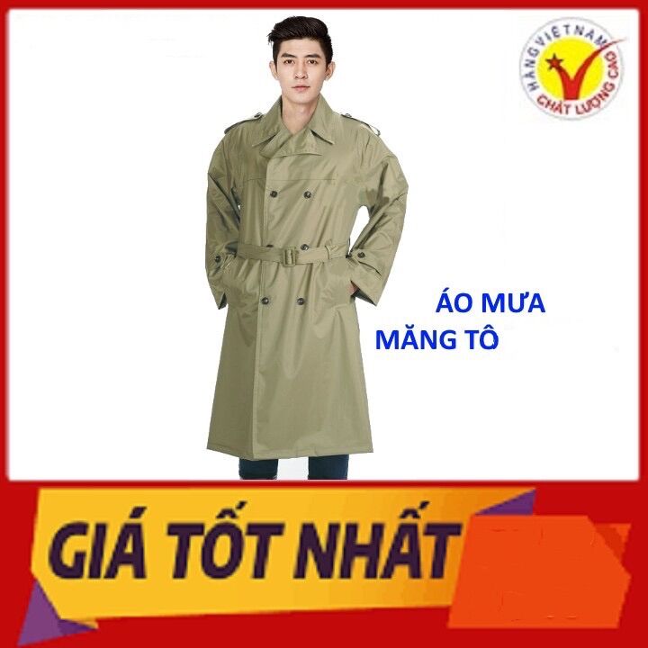 Áo mưa măng tô vải dù cao cấp
