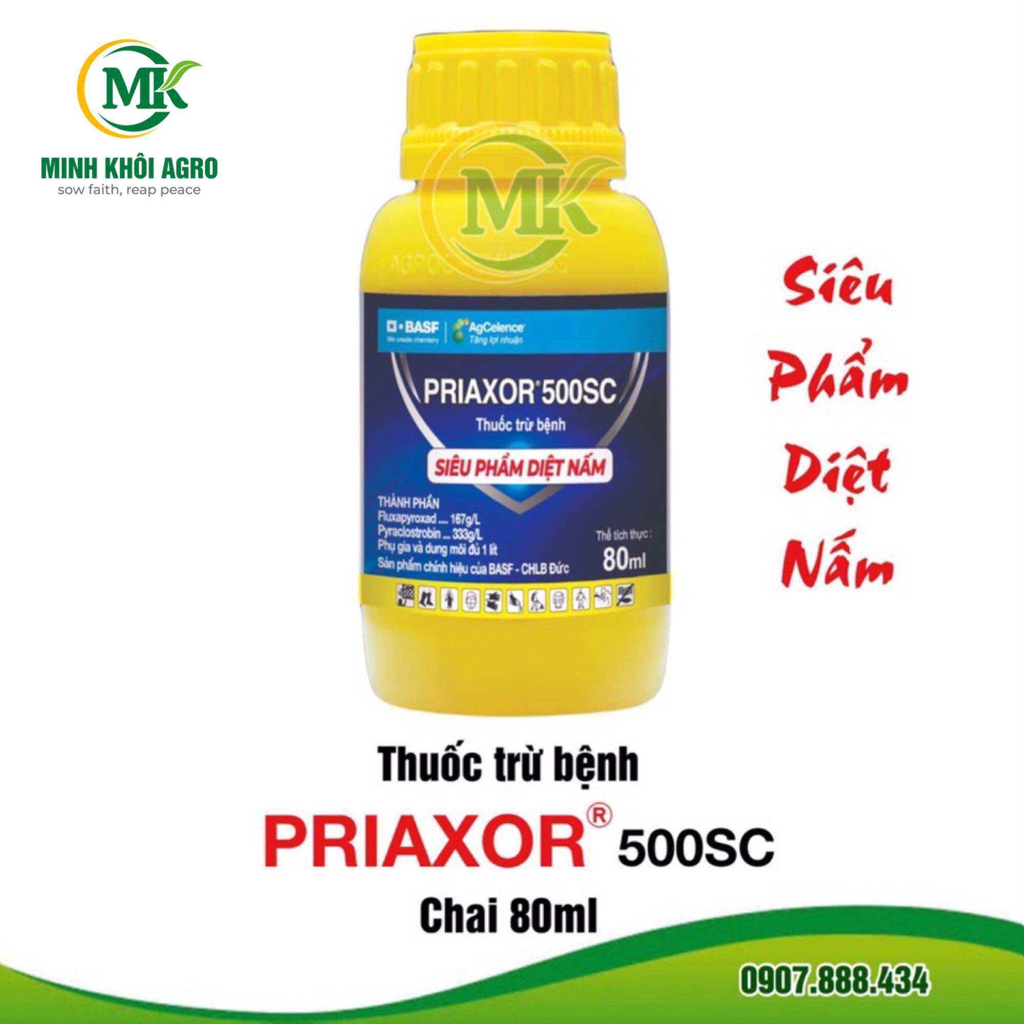 Thuốc trừ bệnh cây trồng Priaxor 500SC Chính hiệu BASF