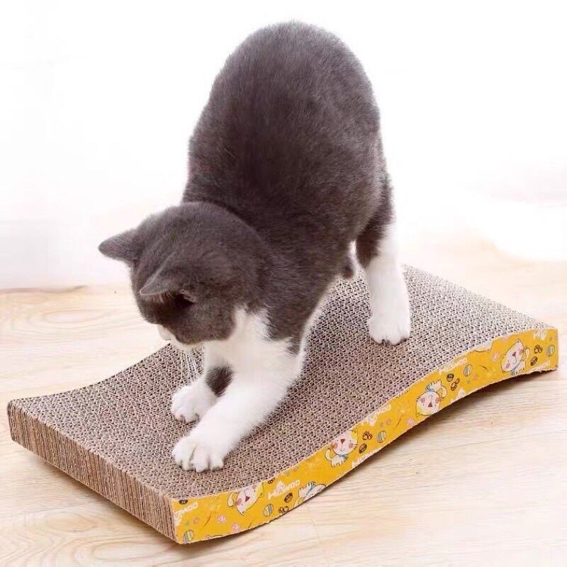 Bàn cào móng cho mèo hình gợn sóng Quốc Hưng Vet