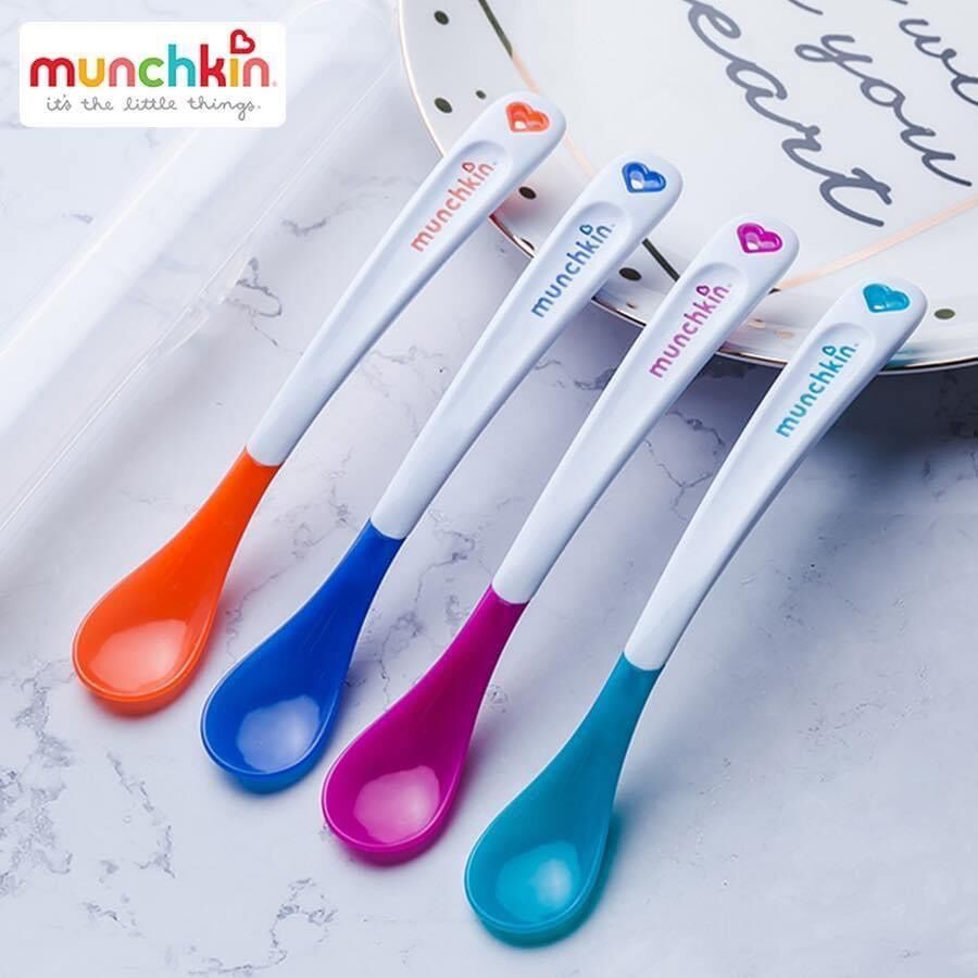 Thìa mềm ăn dặm báo nóng Munchkin Mỹ