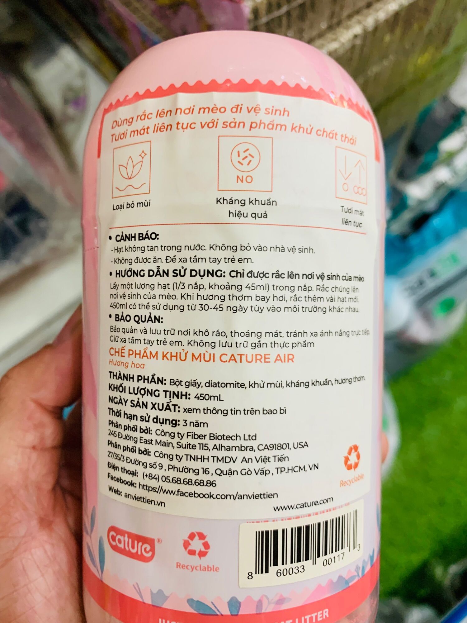 Hạt khử mùi phân mèo Cature Fresh Scent Beads 450ml
