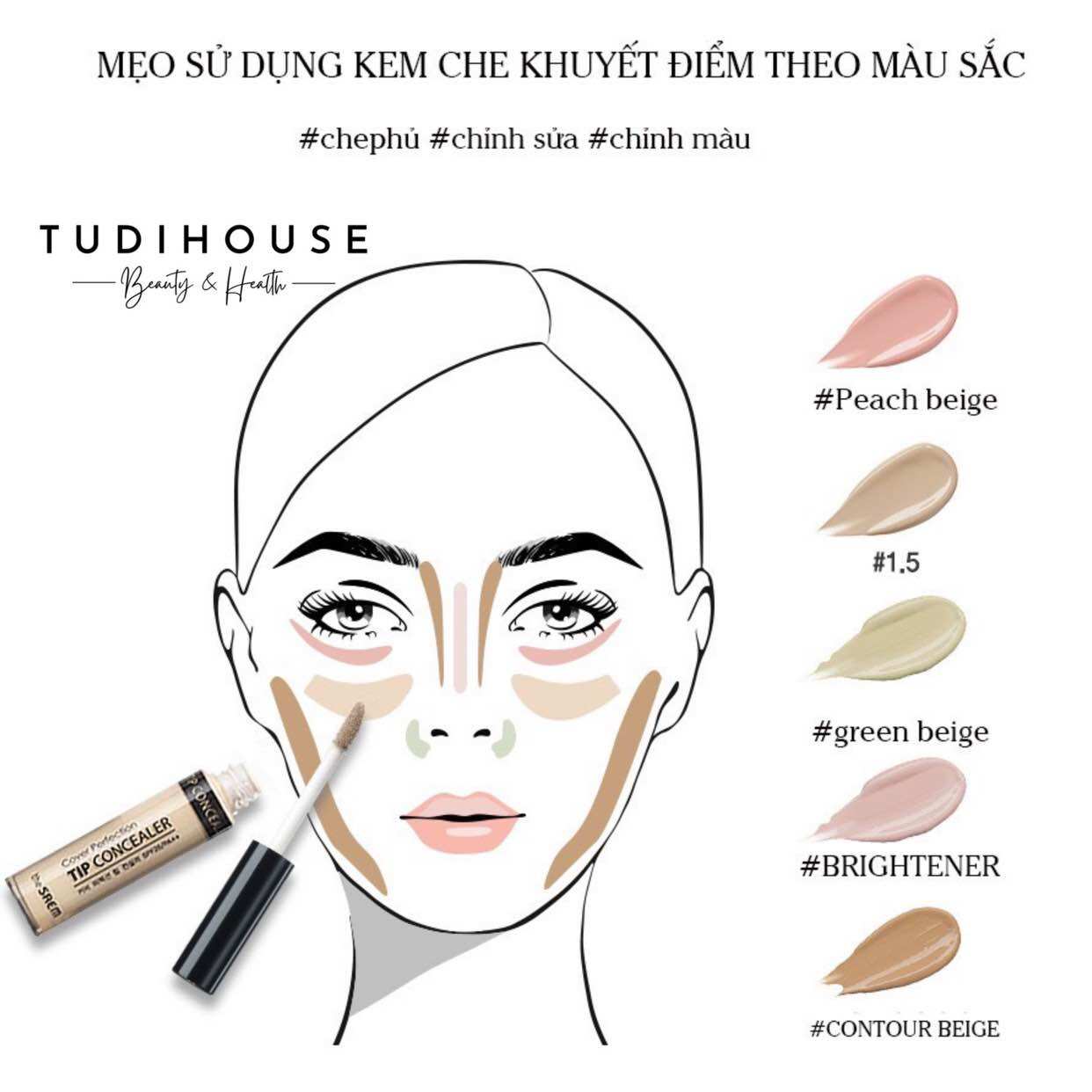 [ mẫu mới 2024 ] Kem che khuyết điểm The Saem tip concealer