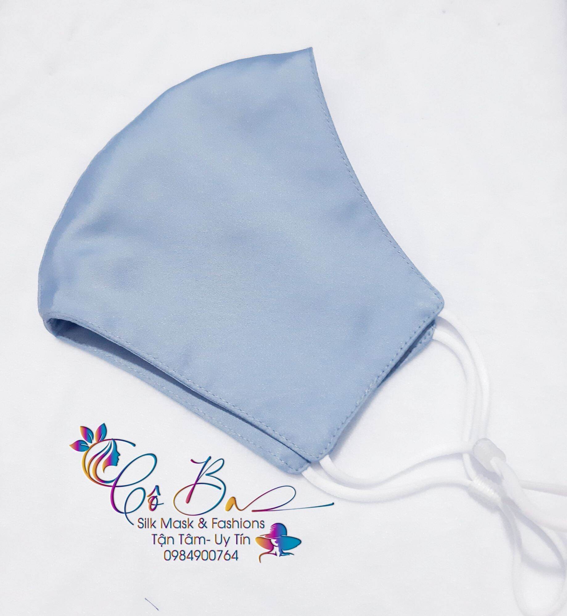 Khẩu trang vải lụa satin mềm, mỏng, mát, nhẹ