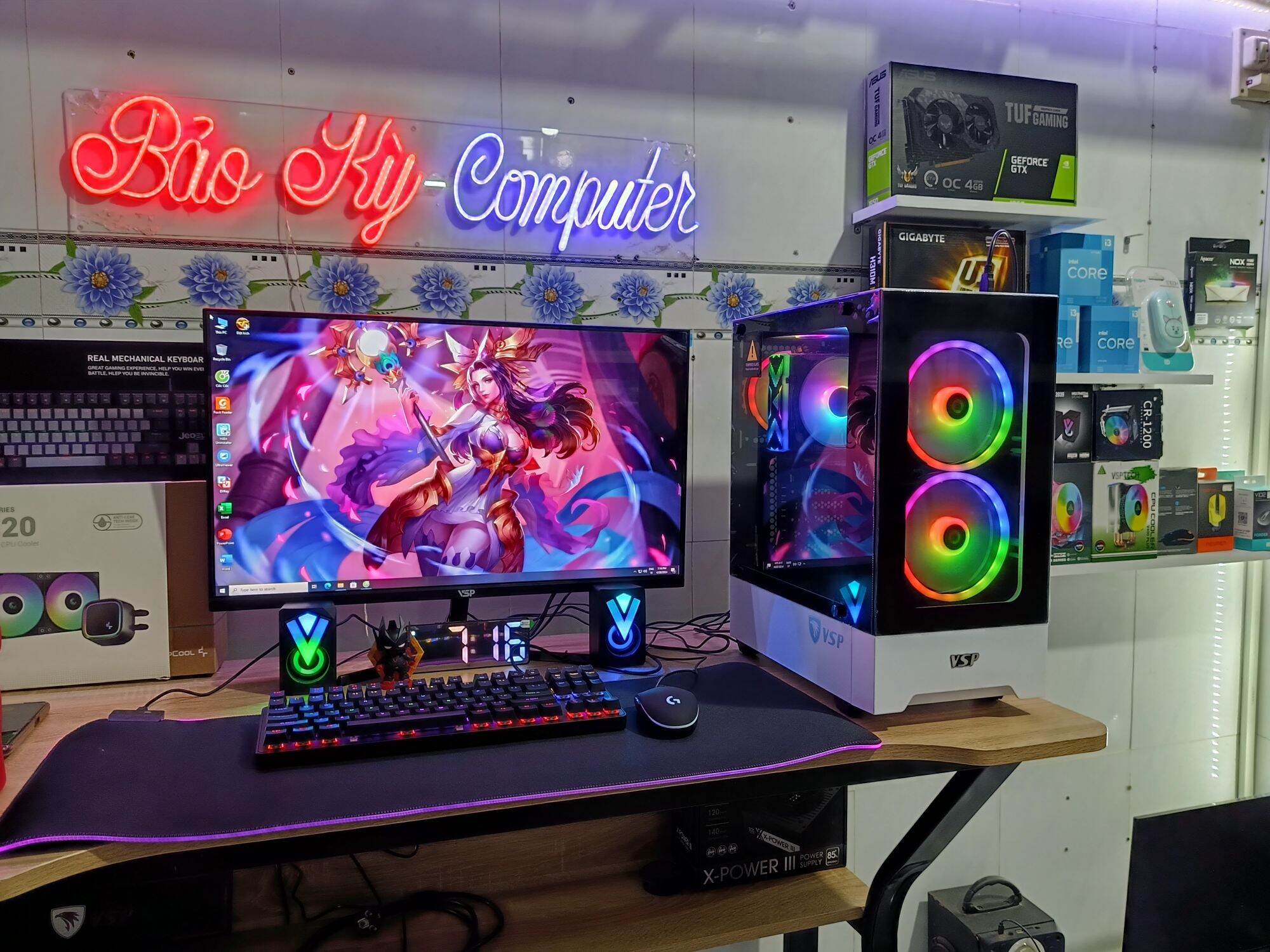 Bộ máy tính Mới 100% Core i5 9400F + GTX 1050ti-4GB DR5+ Màn hình 24in full HD Giá 13,500,000 Đồng*Miễn phí vận chuyển
