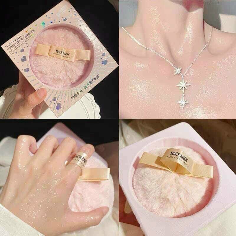 Bông phấn nhũ bắt sáng bling bling mack andy.