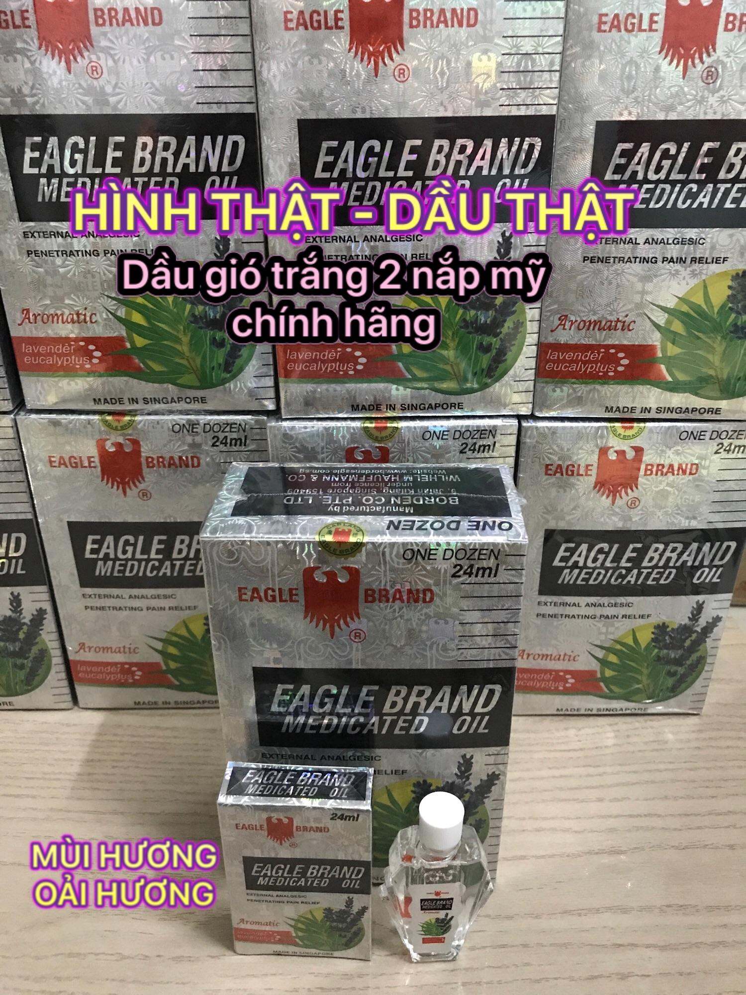 DẦU GIÓ TRẮNG 2 NẮP CON Ó MỸ (mùi oải hương)